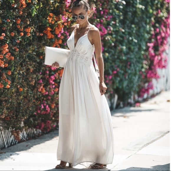 Dresses | Super Gorgeous Offwhite Boho Maxi Dress | Poshmark